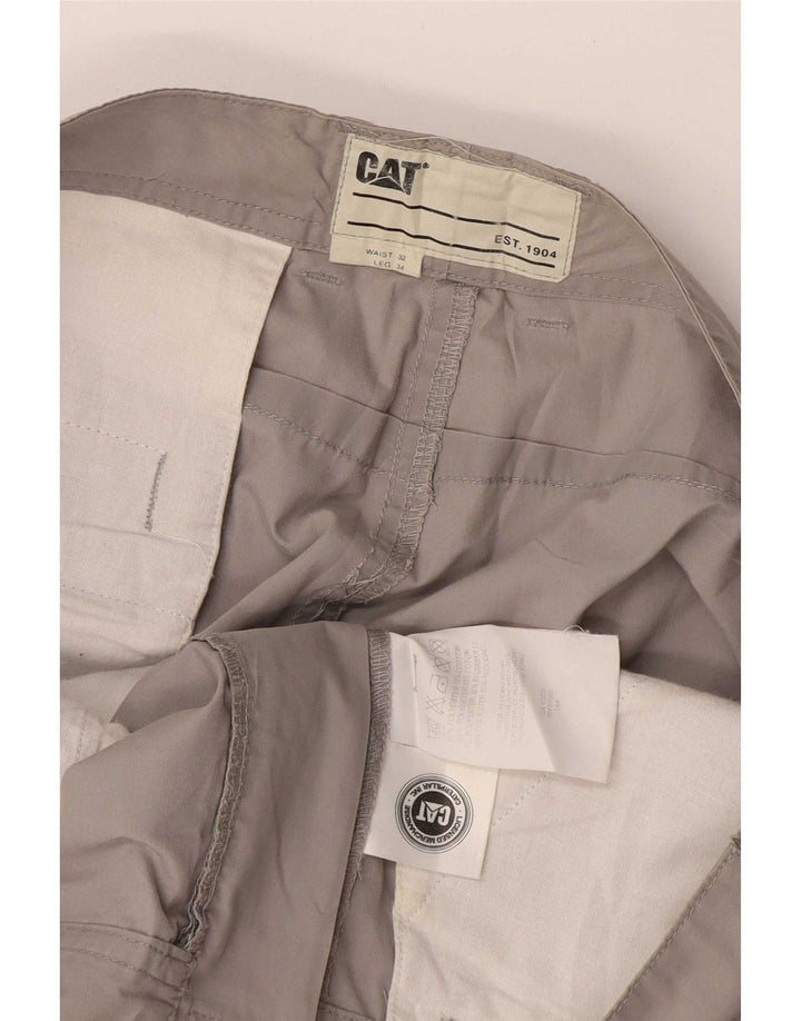 CAT Straight Chino-bukser til mænd W32 L34 Grå polyester