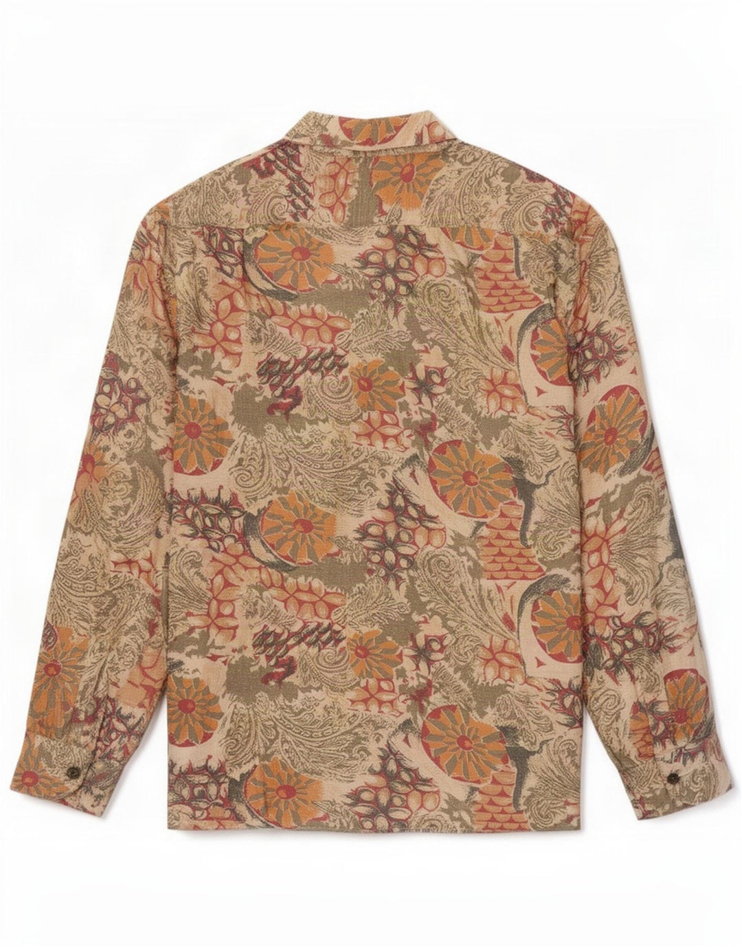 Vintage herreskjorte lille beige blomster