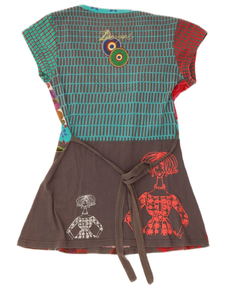 Desigual Dame Tunika Top UK 12 Medium Multicolored Floral