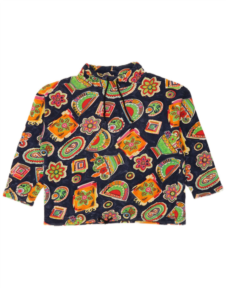 BENETTON Pige Sweatshirt Jumper 11-12 år Stor Navy Blue Floral