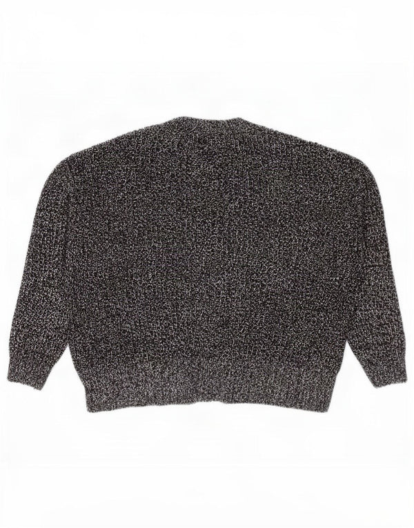 Zara Dame oversized cardigan sweater UK 10 Small Grey Flecked