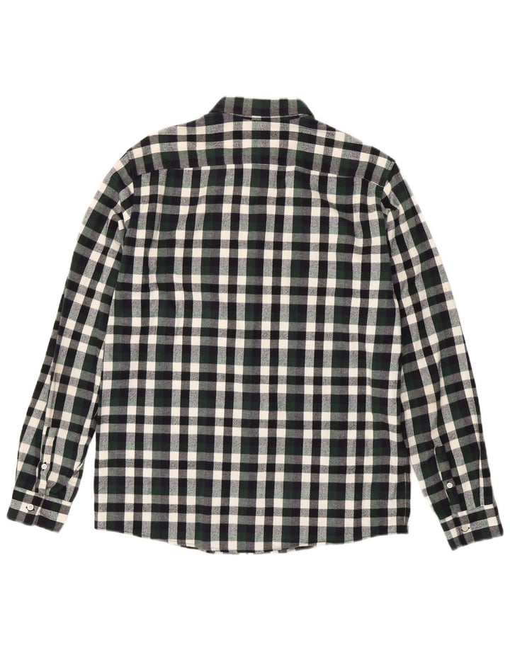 Cos Herre Flanelskjorte Medium Grøn Ternet Bomuld