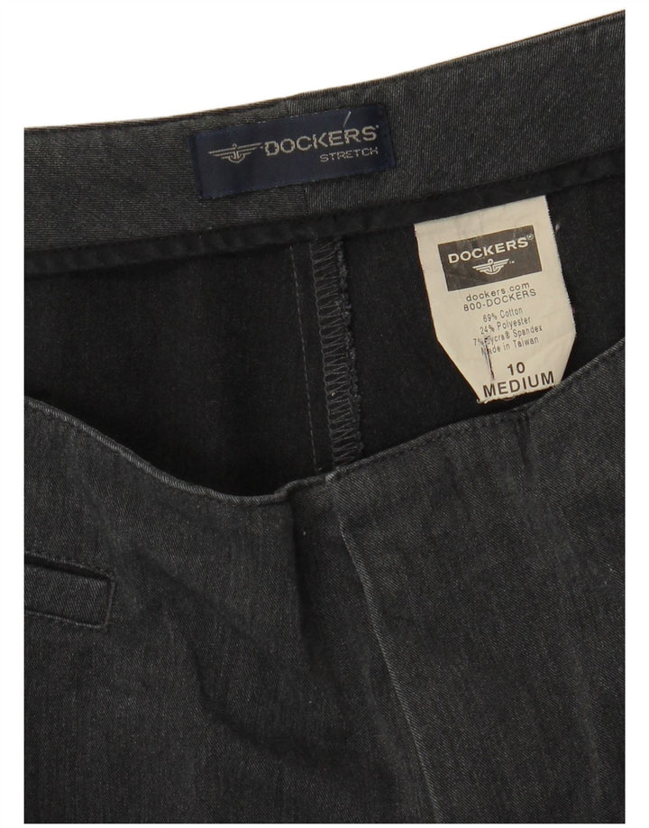 DOCKERS Straight Casual Bukser til kvinder US 10 Large W30 L30 Grå Bomuld