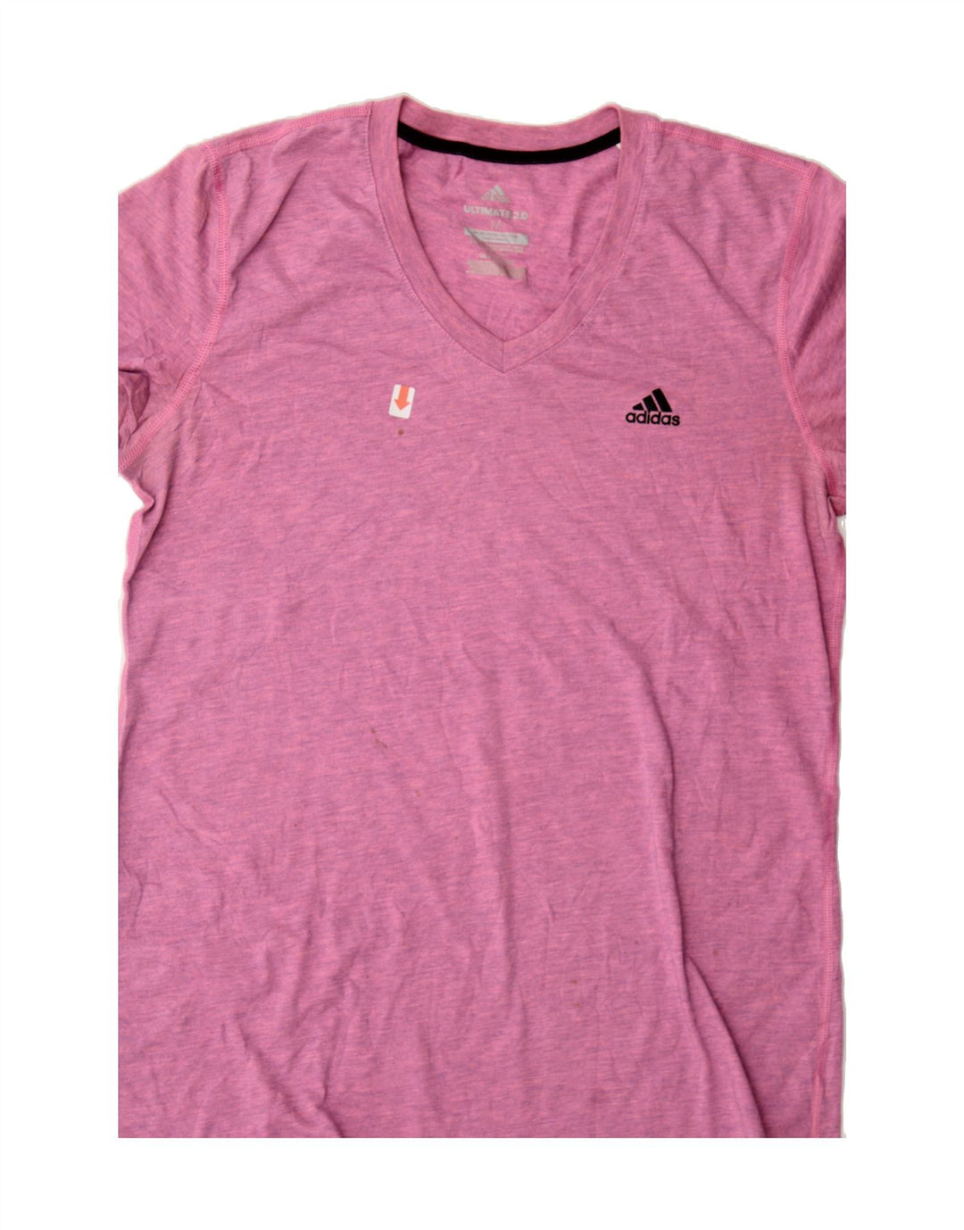 ADIDAS Womens T-Shirt Top UK 12 Medium Pink Polyester Vintage Adidas and Second-Hand Adidas from Messina Hembry 