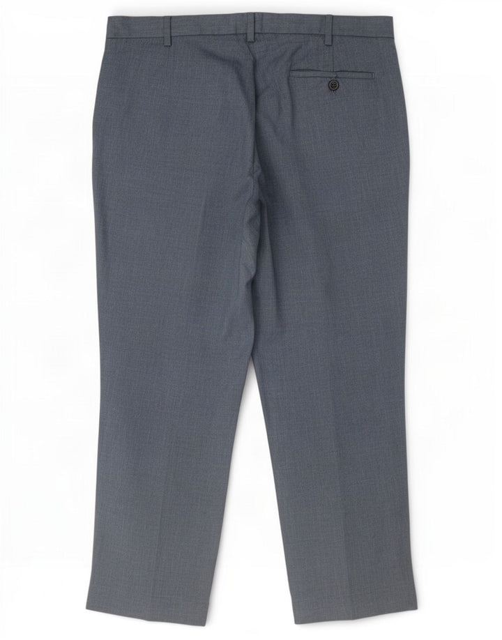 Marks & Spencer Herre Regular Chino Bukser W36 L29 Navy Blue Polyester