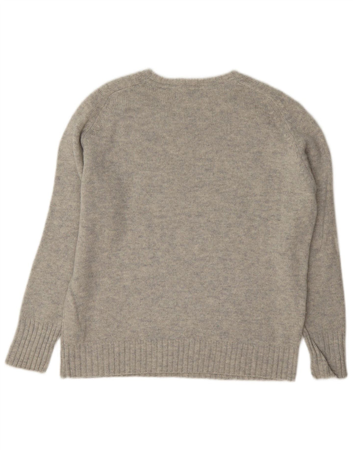 Marks & Spencer Dame Boat Neck Jumper Sweater UK 12 Medium Blue Flecked