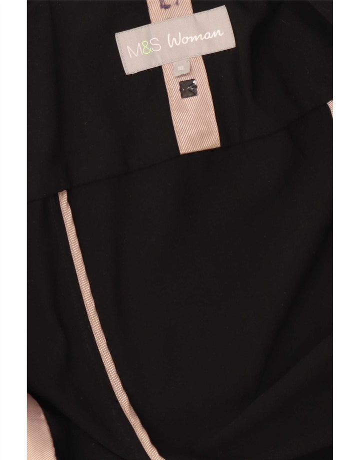 Marks & Spencer Womens Open Blazer Jacket UK 10 Small Black