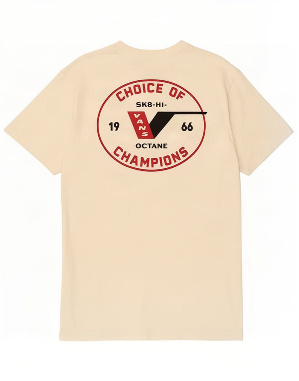 Vans Herre Classic Fit Grafisk T-shirt Top Medium Off White Bomuld