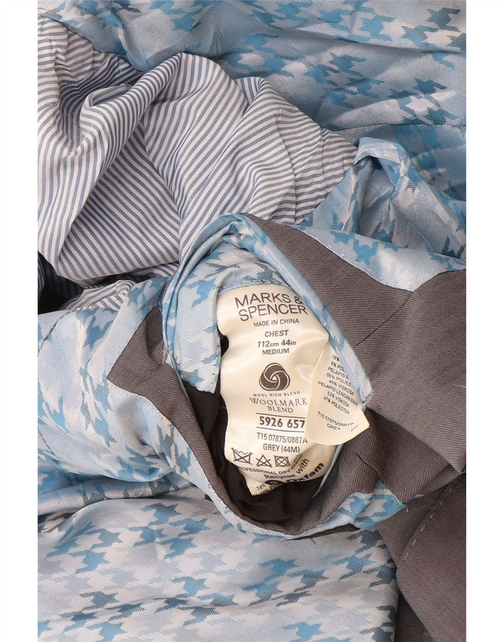 Marks & Spencer Herre 2-knaps blazerjakke UK 38 Medium Grey Wool