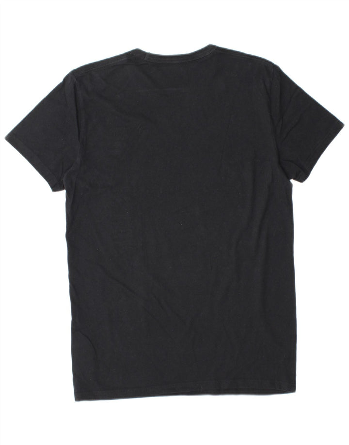 HOLLISTER Mens Graphic T-Shirt Top Small Black Cotton