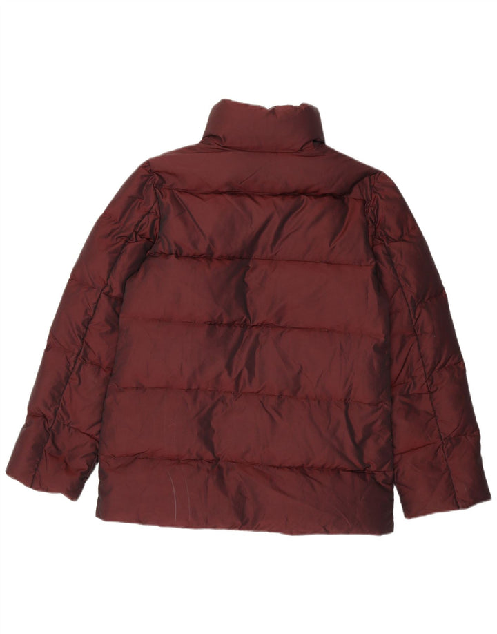Zara Dame Polstret Jakke UK 14 Medium Burgundy