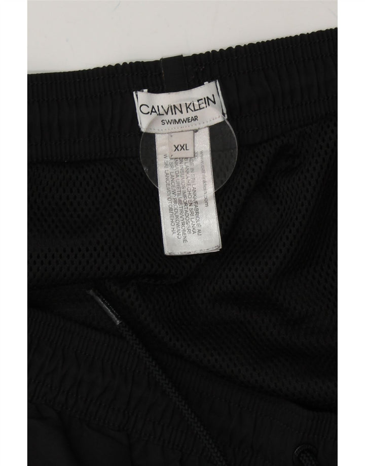 Calvin Klein Herre grafiske svømmeshorts 2XL sort polyester