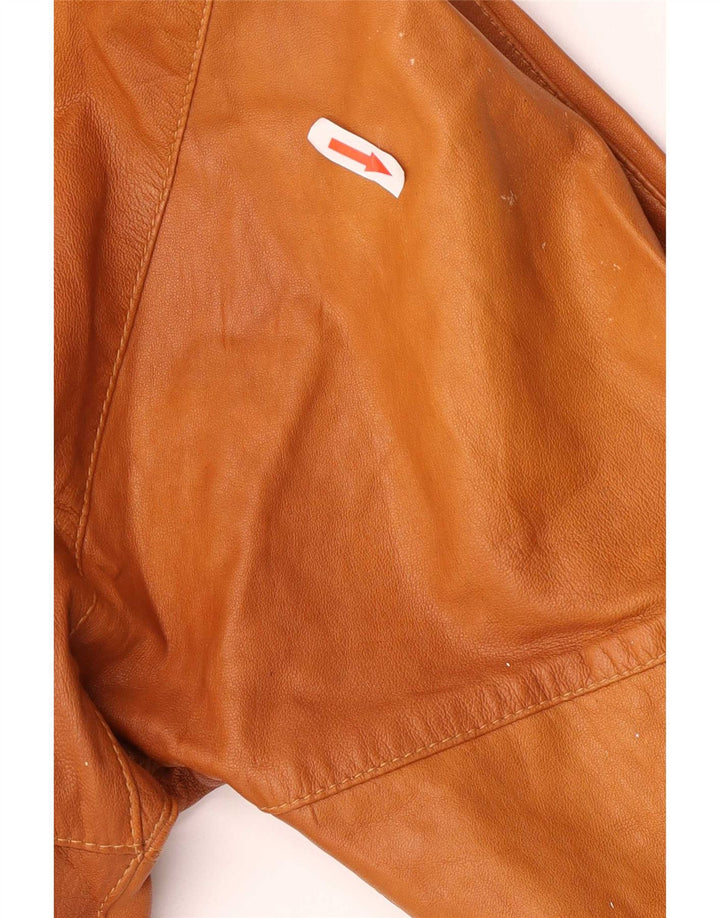 Vintage dame læderjakke EU 44 XL Brun