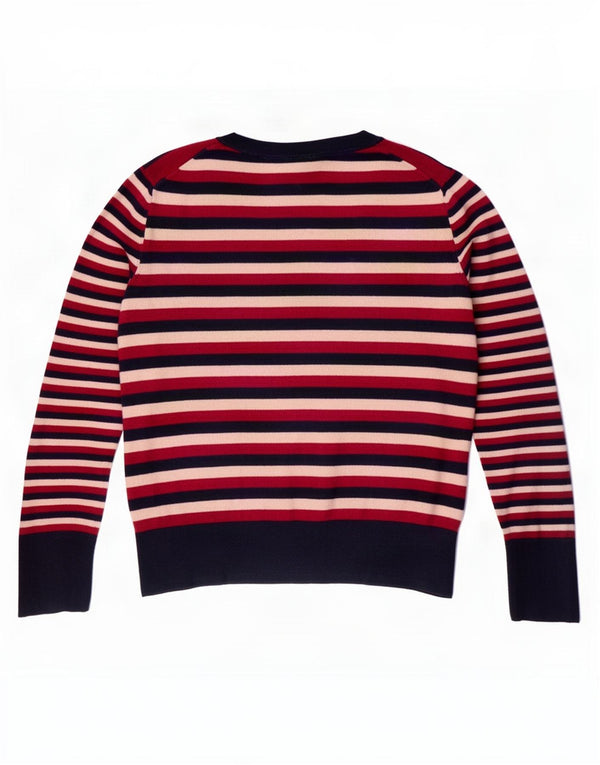 Gap Womens Boat Neck Jumper Sweater UK 14 Medium Flerfarvet Stribet