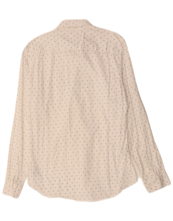 GAP Herreskjorte Medium hvid plettet bomuld