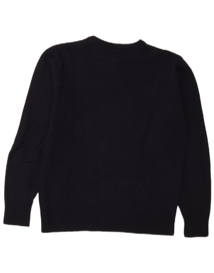 North Sails Dame Crew Neck Jumper Sweater UK 10 Small Navy Blue Wool
