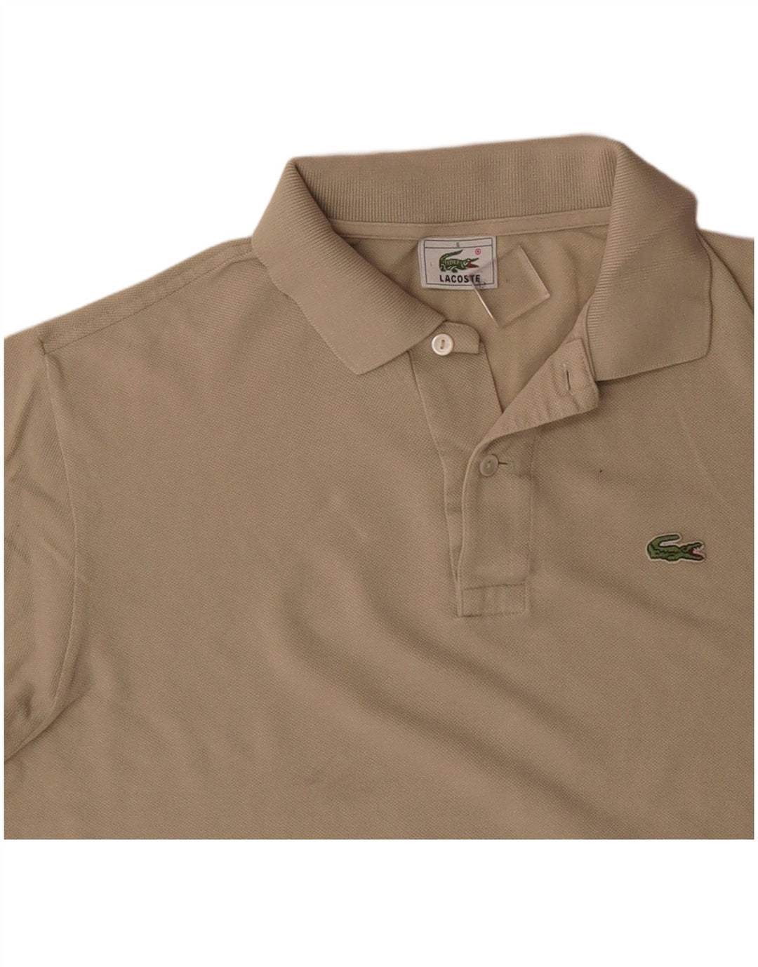 LACOSTE Poloshirt til mænd str. 5 Large Beige Bomuld