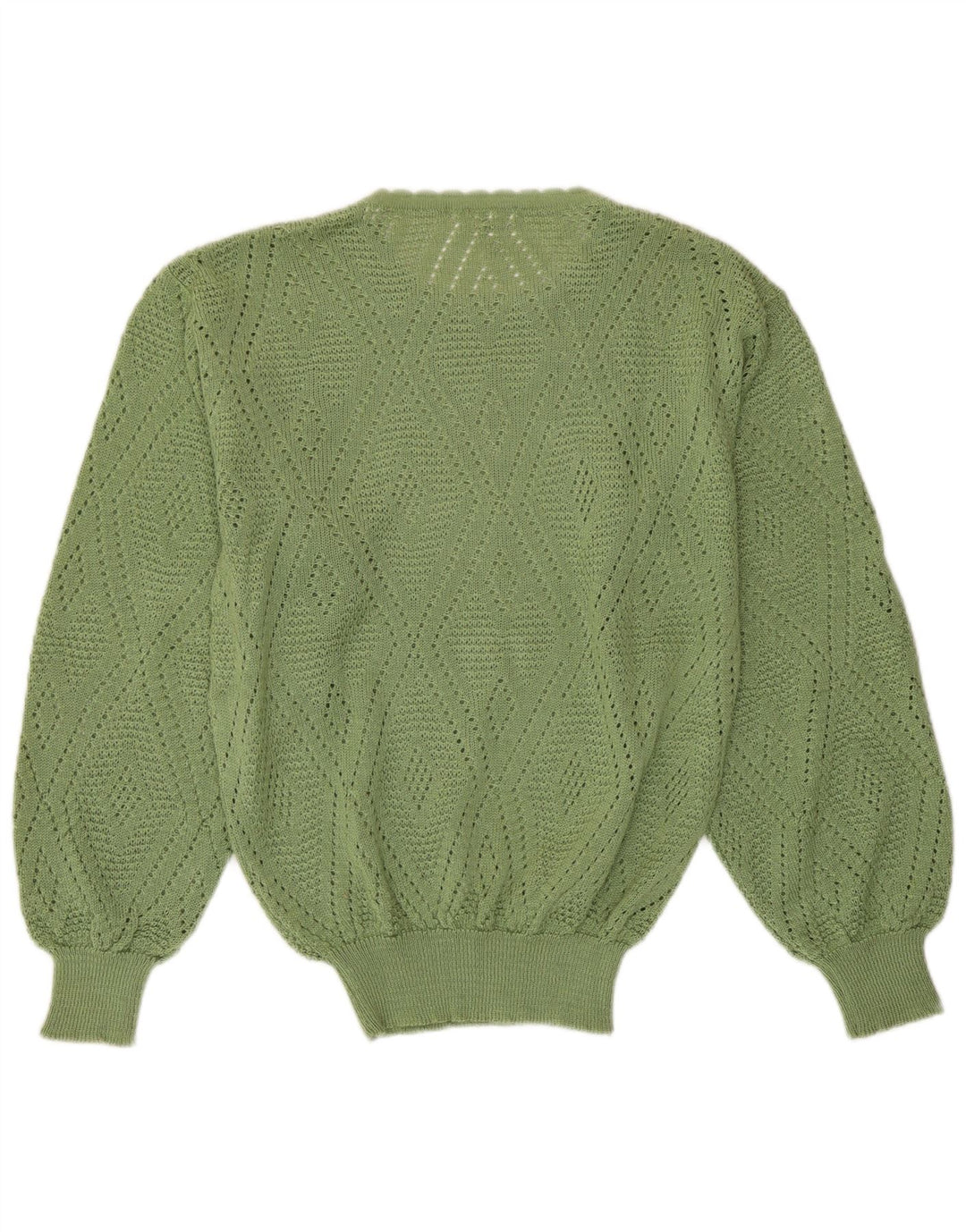 Bayer Dame sweater med rund hals EU 42 Stor grøn akryl
