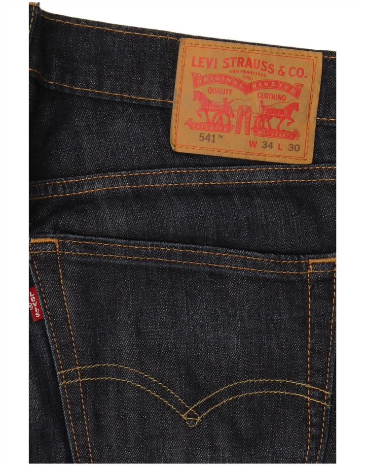 Levi's Herre 541 Straight Jeans W34 L30 Marineblå Bomuld
