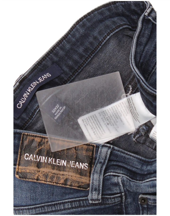 Calvin Klein Dame Slim Jeans W32 L32 Blå Bomuld