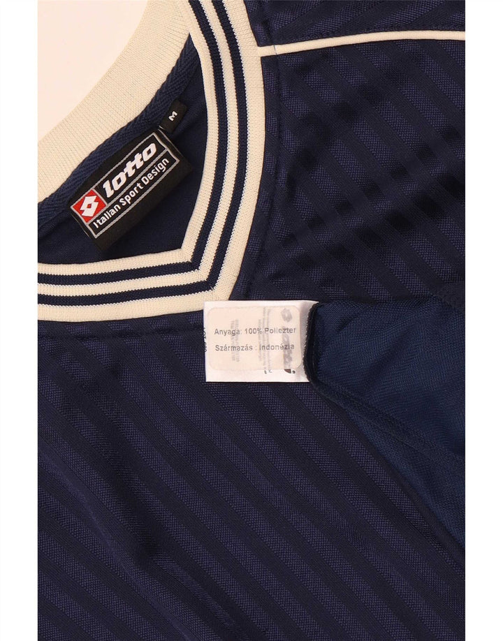 Lotto Herre T-Shirt Top Medium Marineblå Colourblock Polyester