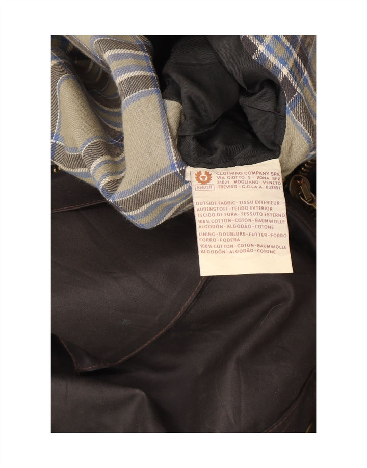 Belstaff Herre vokset bomuldsjakke UK 40 Stor brun bomuld