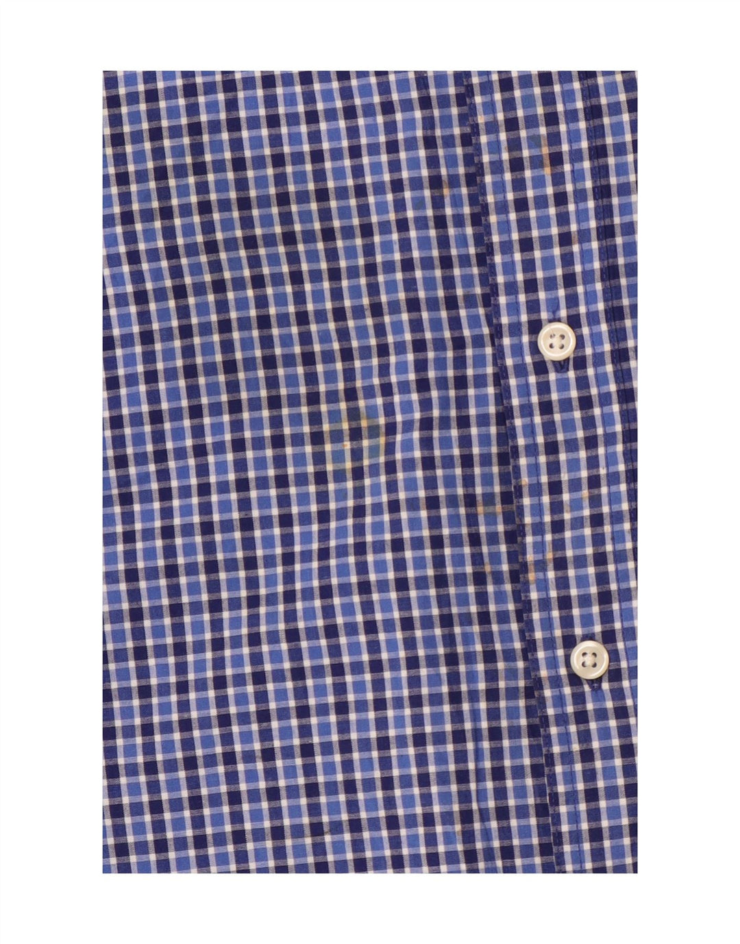 Chaps Herre Easy Care skjorte 2XL Blue Gingham Cotton
