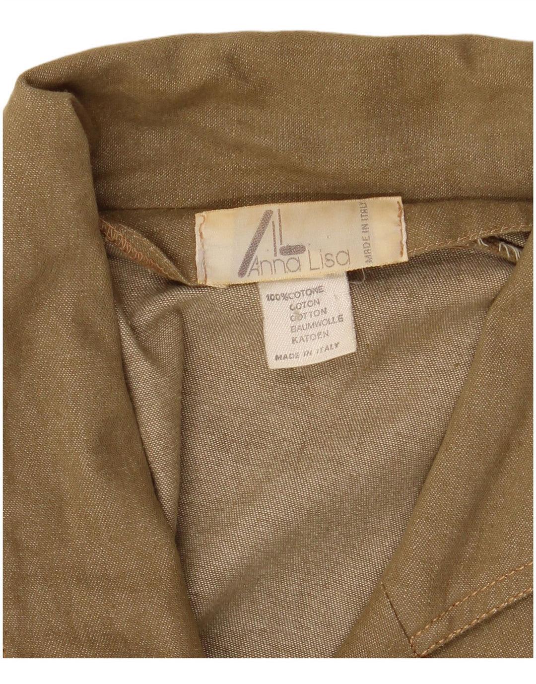 Vintage Dame Longline 3 Button Blazer Jacket IT 42 Medium Green Bomuld