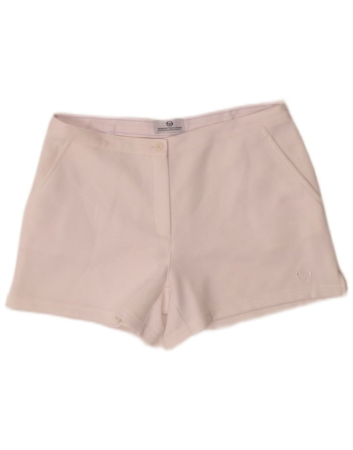 Sergio Tacchini Shorts til kvinder Medium W30 Hvid polyester