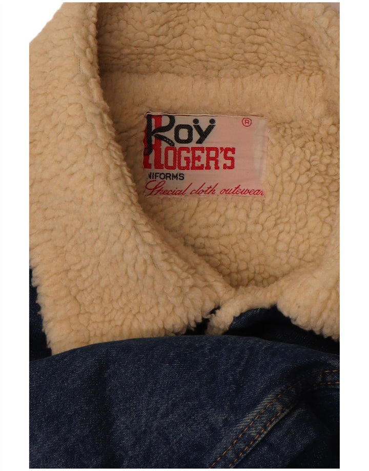 Roy Rogers Herre Denim Sherpa Jacket UK 40 Large Blue