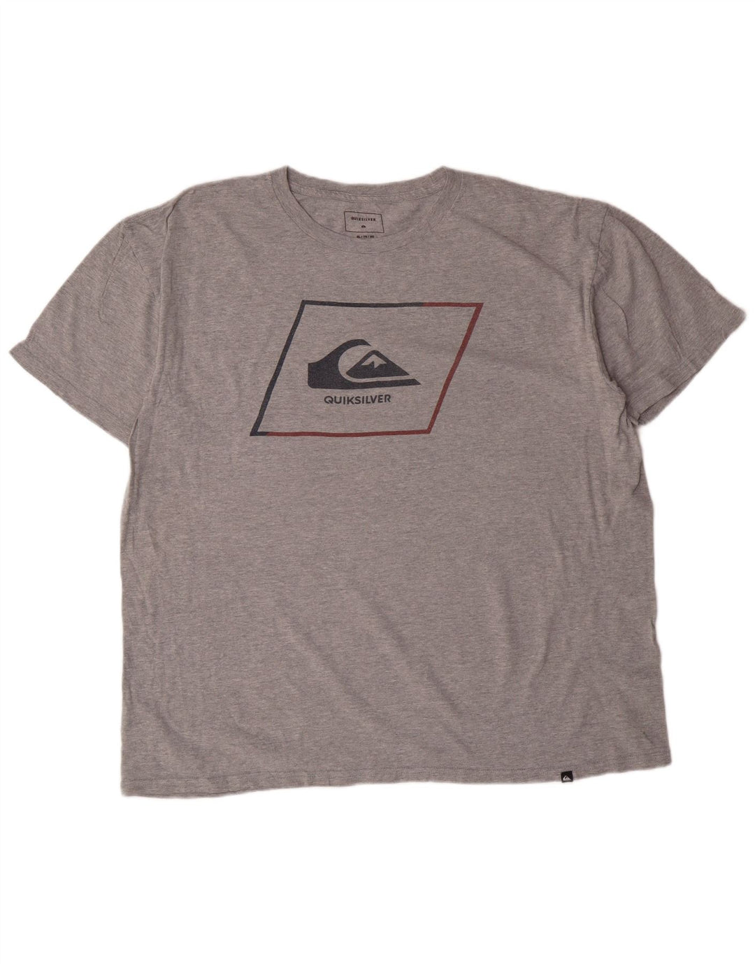 Quiksilver Herre Regular Fit Grafisk T-Shirt Top XL Grå Flecked Bomuld