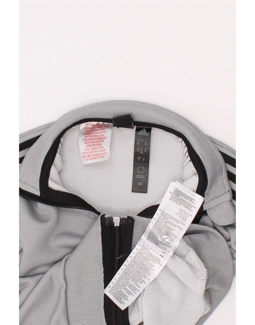 Adidas Baby Boys Aeroready træningsdragt topjakke 18-24 måneder grå polyester