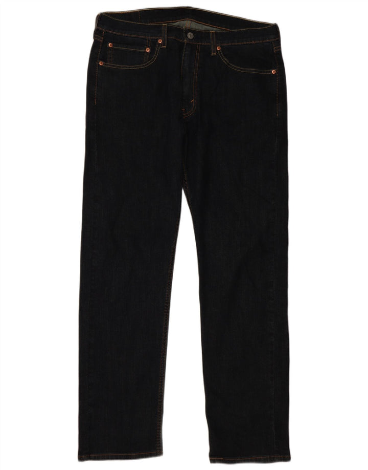 Levi's herre 505 lige jeans W34 L32 marineblå bomuld