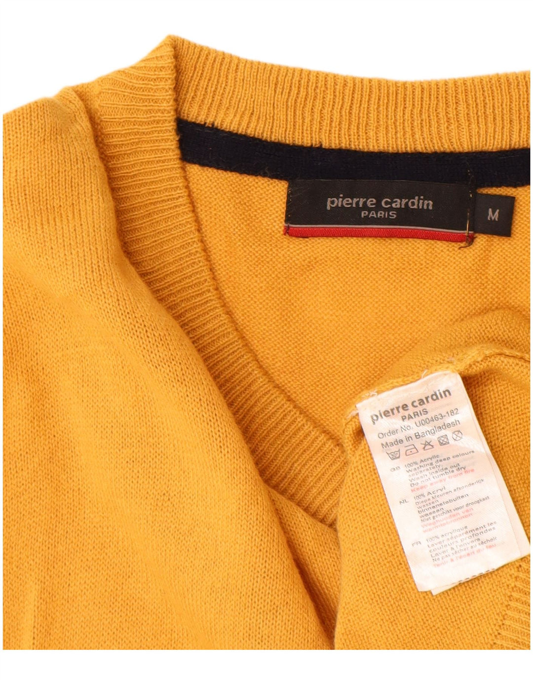 Pierre Cardin Herre V-hals sweater Medium Gul Akryl