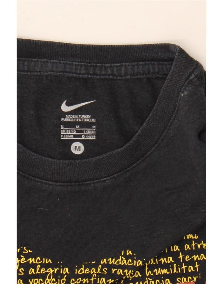 Nike grafisk T-shirt top til mænd UK 38/40 Medium sort bomuld