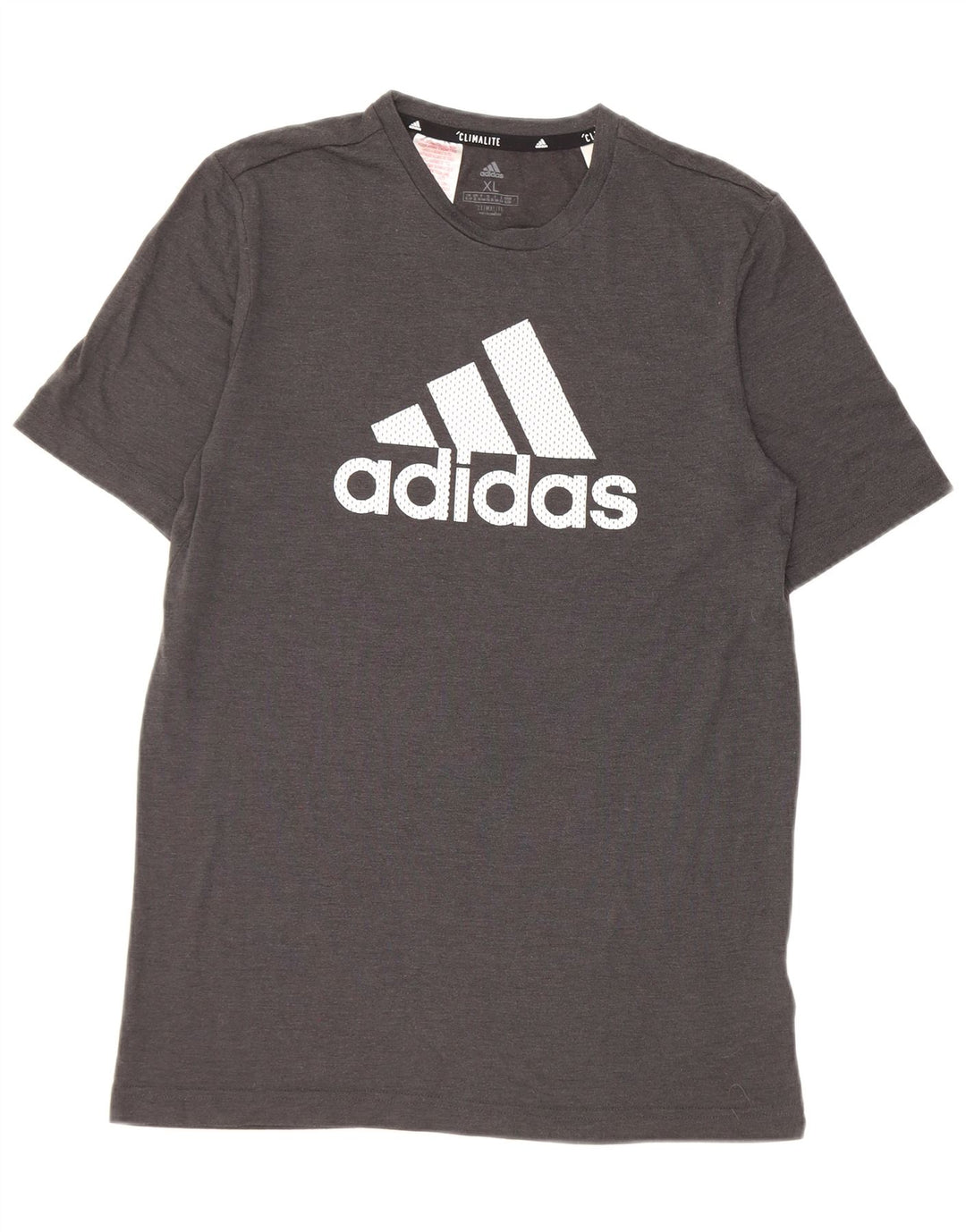 Adidas drenge Climalite grafisk t-shirt top 15-16 år XL grå polyester
