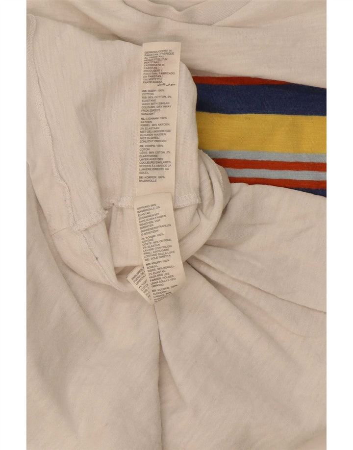 Fat Face Herre T-Shirt Top 2XL Hvid Colourblock Bomuld