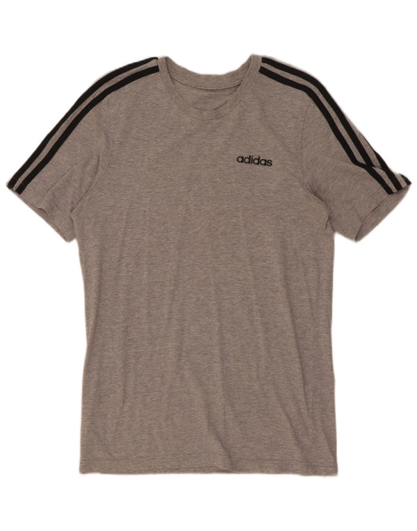 Adidas Mens T-Shirt Top Small Grey Striped