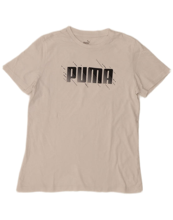 Puma Boys Grafisk T-Shirt Top 13-14 år Hvid