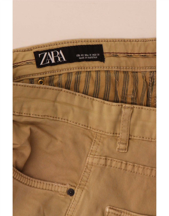 Zara Herre Slim Jeans EU 40 Medium W31 L30 Beige