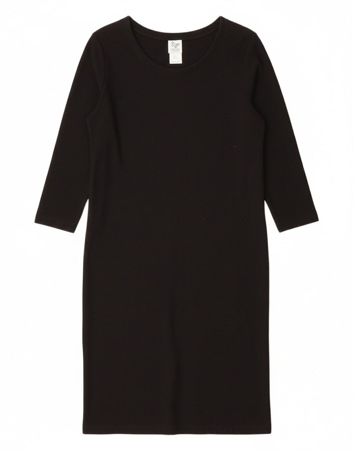 WEEKENDER Womens Long Sleeve Jumper Dress UK 14 Medium Black Polyester