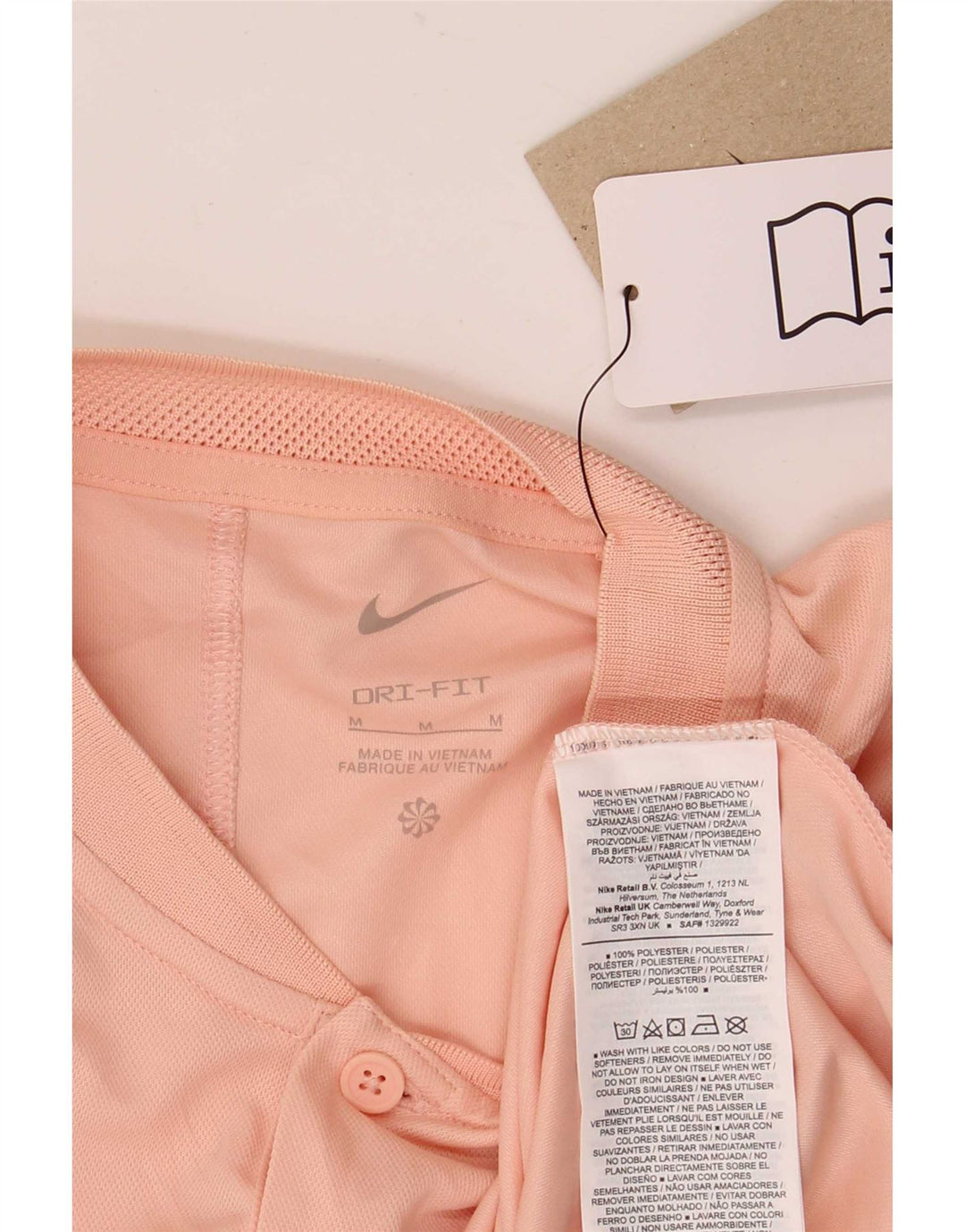 Nike Herre Dri Fit T-shirt Top Medium Pink Polyester