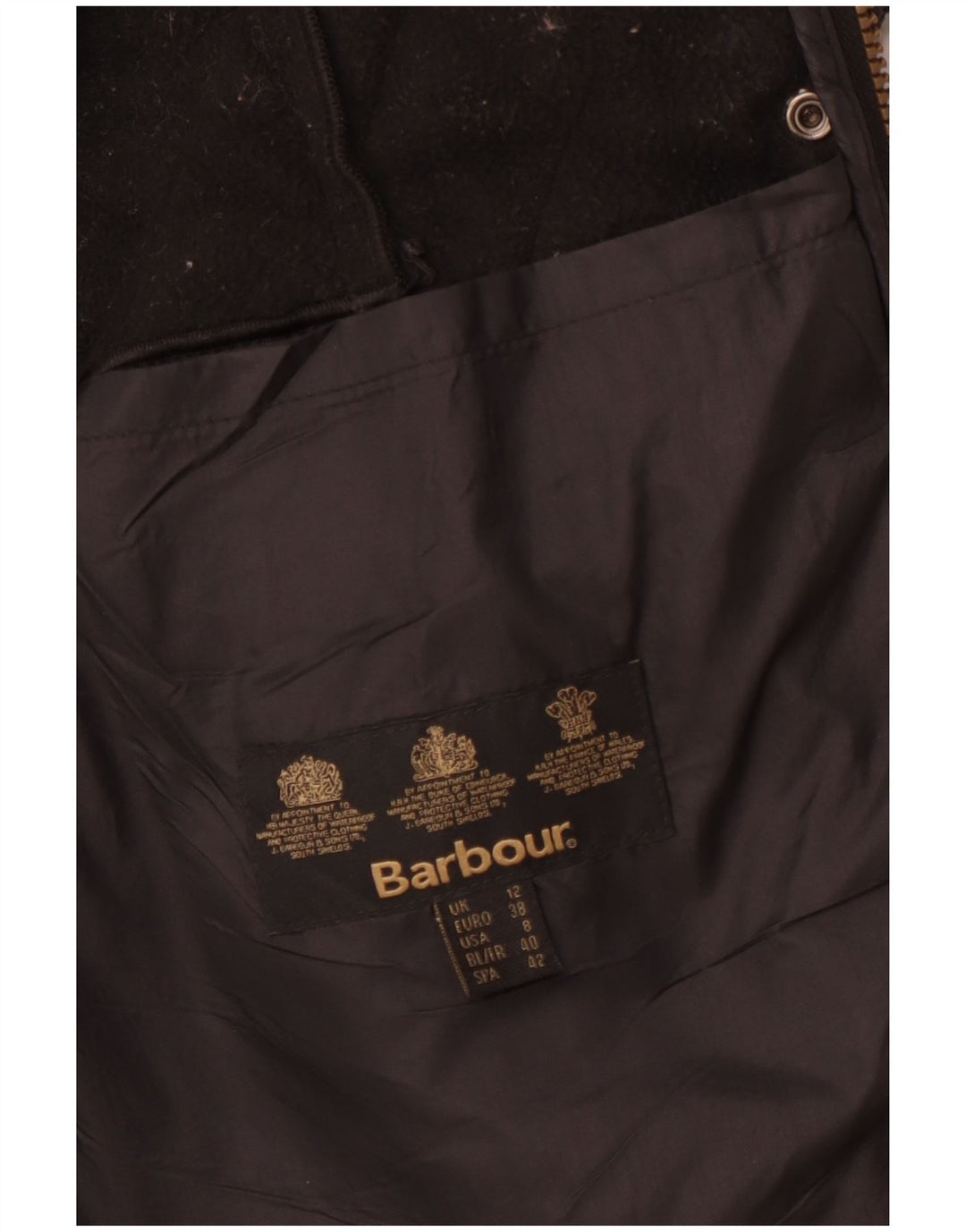 BARBOUR Quiltet jakke til kvinder UK 12 Medium Sort