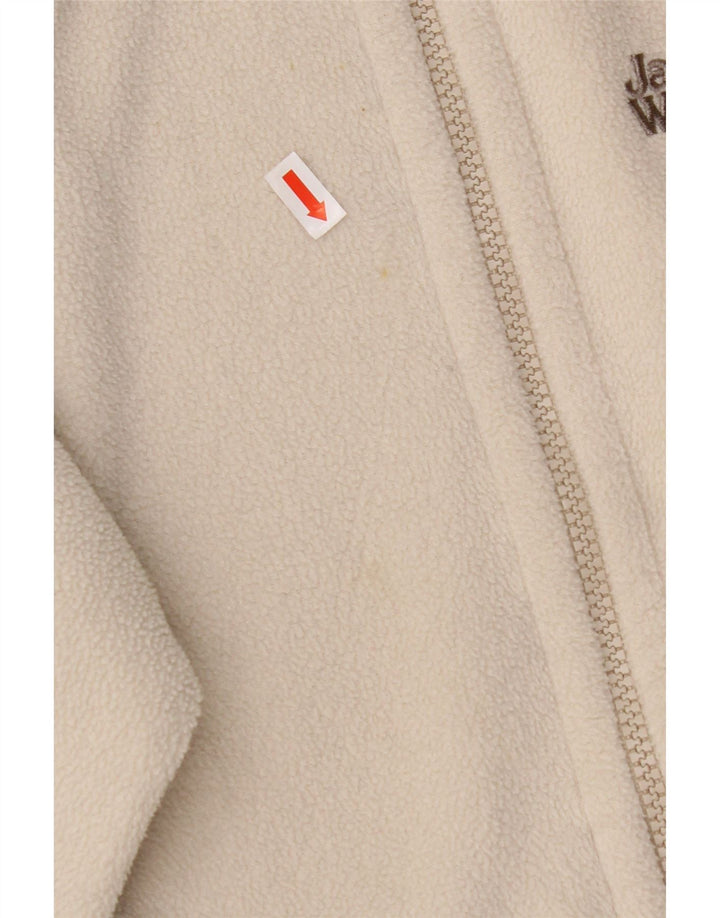 JACK WOLFSKIN Fleecejakke til kvinder UK 12/14 Medium Off White Polyester