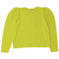 Zara Womens Crop Sweatshirt Jumper UK 14 Medium Green Bomuld