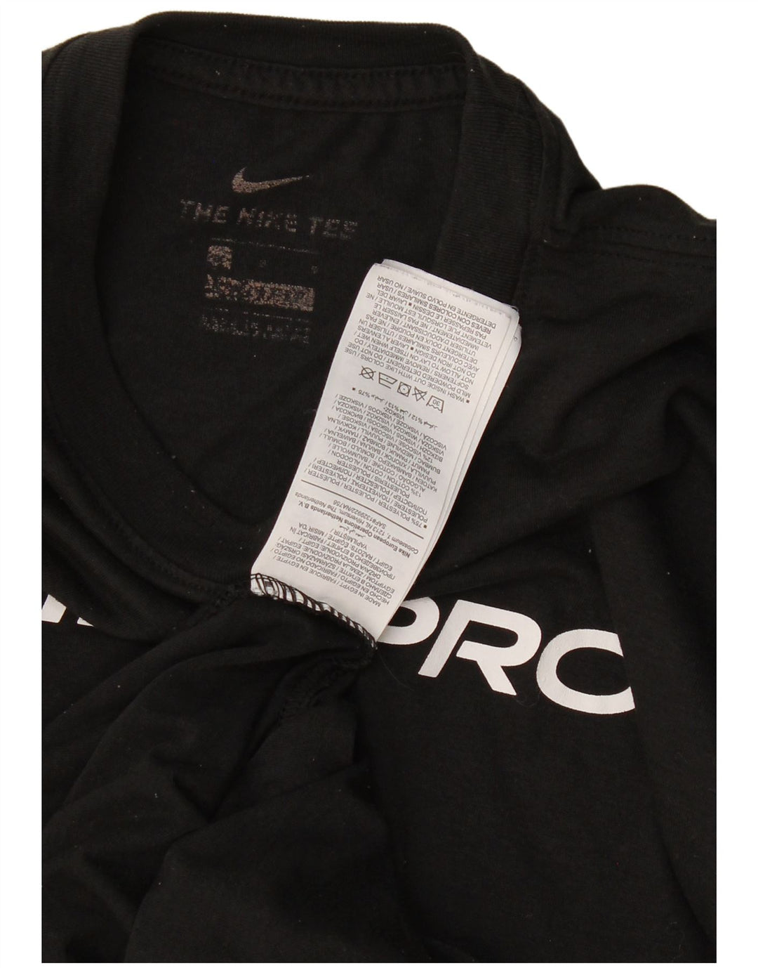 Nike Herre Dri Fit Grafisk T-Shirt Top Stor Sort Polyester