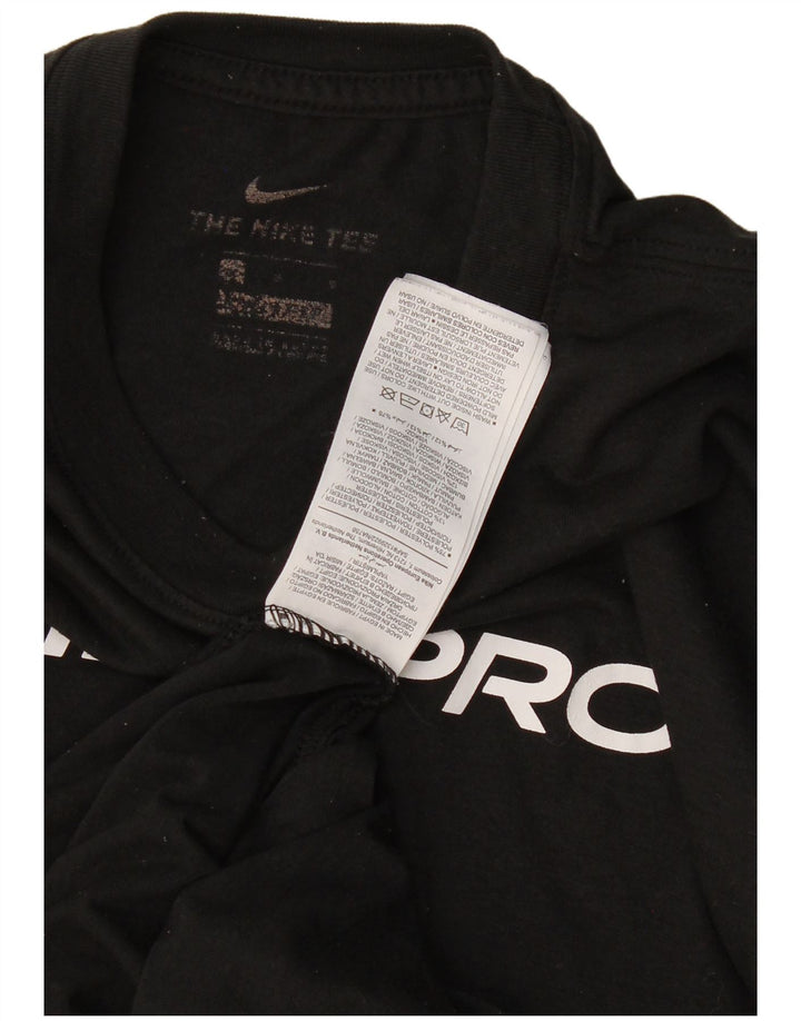 Nike Herre Dri Fit Grafisk T-Shirt Top Stor Sort Polyester