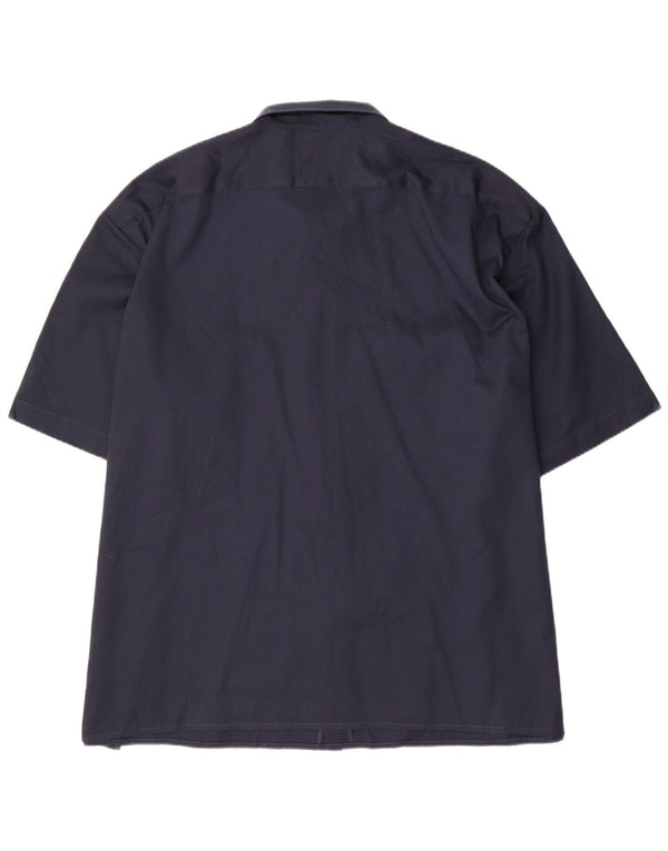 DICKIES Kortærmet herreskjorte 4XL marineblå polyester