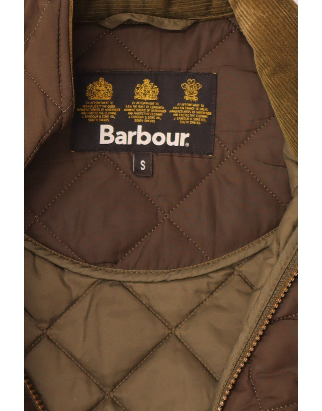 Barbour Herre quiltet jakke UK 36 Lille brun polyester