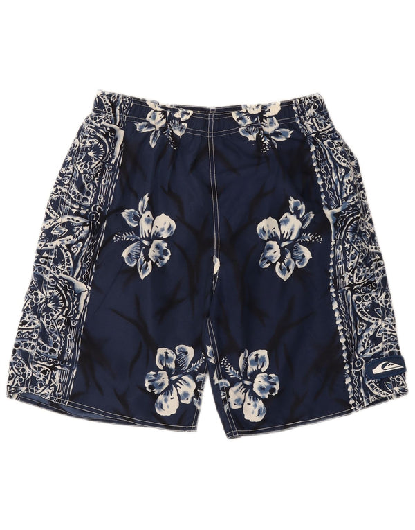 Quiksilver Herre grafiske svømmeshorts Medium Navy Blue Floral Polyester